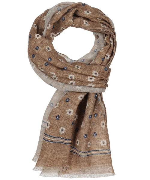 Thin wool scarf | Brown