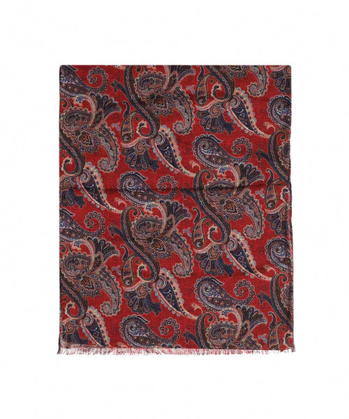 Thin wool scarf | Red