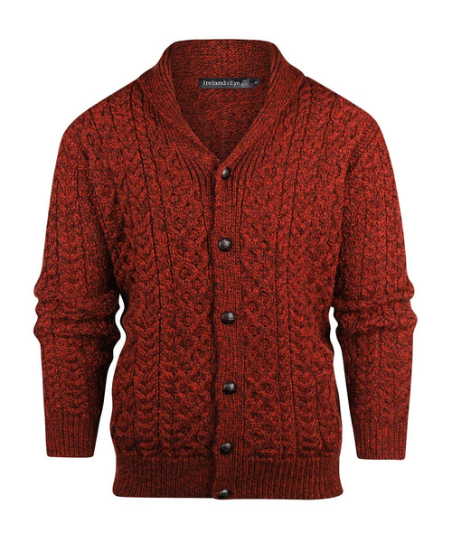 Knoop Kabelvest uit Ierland | Bordeaux Rood