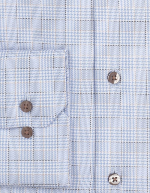 Shirt checked button down | Blue