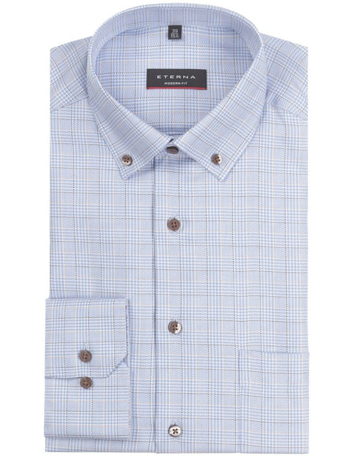 Shirt checked button down | Blue