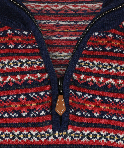 Polo Pullover FairIsle | Denim Blue