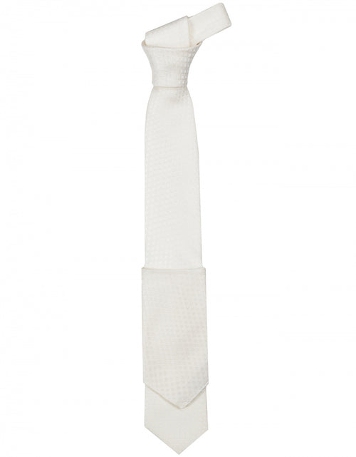 Tie plus pocket square combo | White