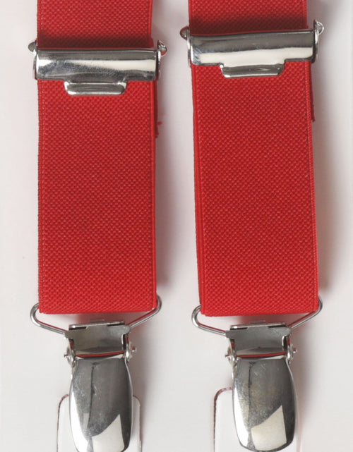 Narrow Braces with Clips | Red