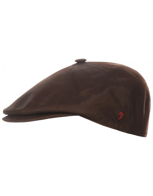 Balloon Leather Cap | Brown