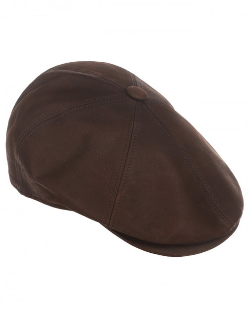 Balloon Leather Cap | Brown