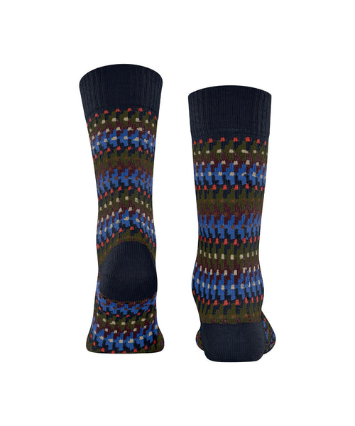 Burlington Retro Resort Men's Socks | Blue