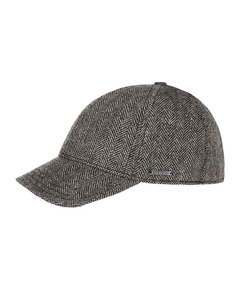 Setson Baseball Cap Herringbone | Donker Grijs Visgraat