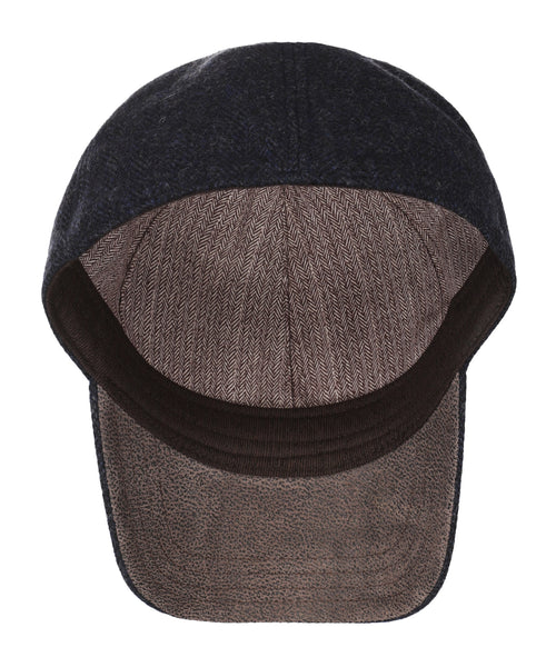 Setson Baseball Cap Herringbone | Blauw Visgraat