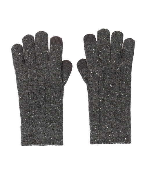 Cable Knit Glove | Anthracite Grey