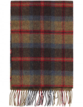 Lamswollen Sjaal Ruit | Rust Brown Red Plaid