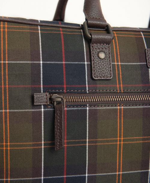 Barbour Tartan&Leather Holdall | Green