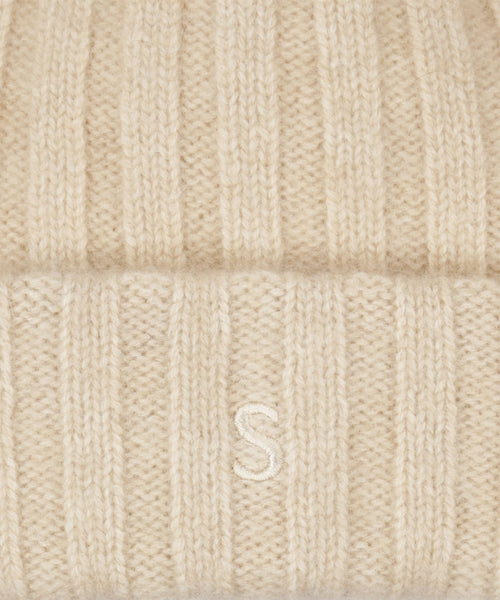 Beanie Undyed Cashmere | Beige