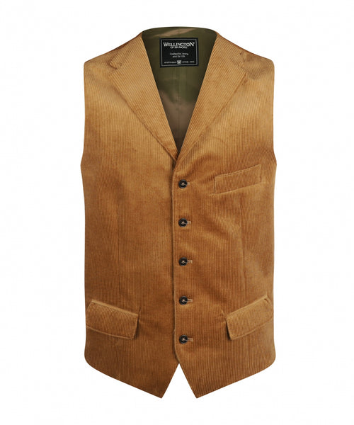 Wellington Gilet Corduroy | Bruin