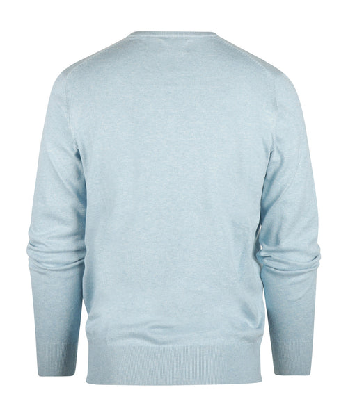 Sweater V-Neck Cotton/Cashmere | Blue