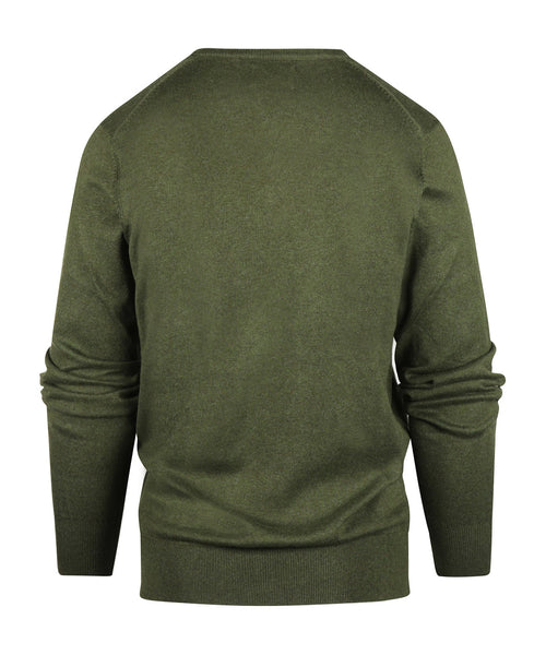 Sweater V-Neck Cotton/Cashmere | Green