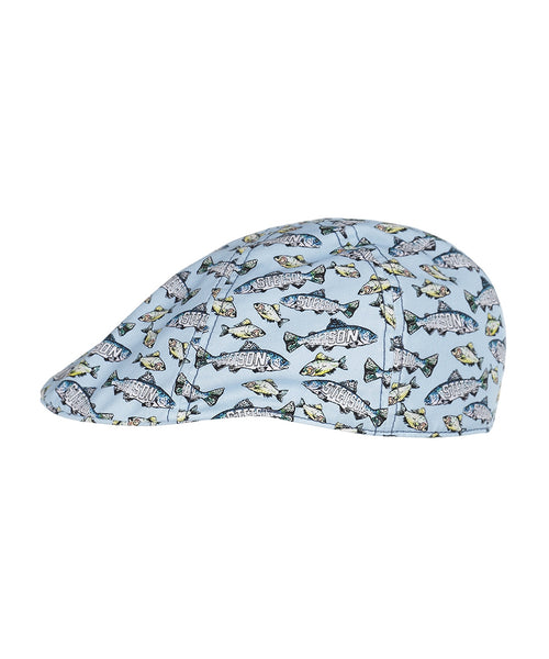 Texas Cotton Fish Print | Light Blue