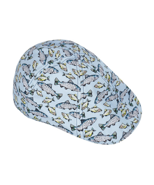 Texas Cotton Fish Print | Light Blue