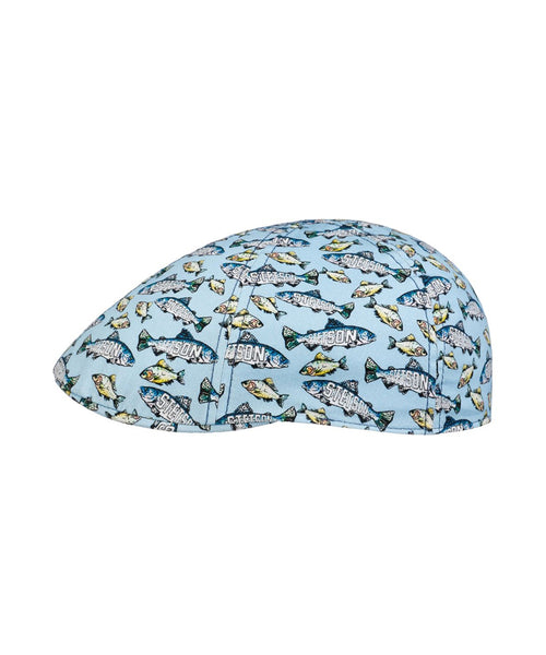 Texas Cotton Fish Print | Light Blue