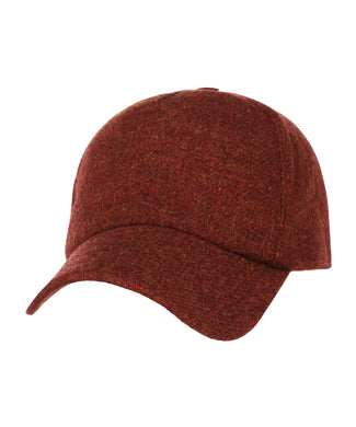 Wigens Tweed Baseball Cap | Rood