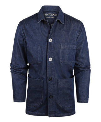 Saint James Sirocco Overshirt | Denim Blauw