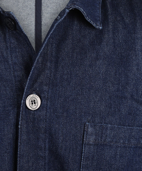 Saint James Sirocco Overshirt | Denim Blauw