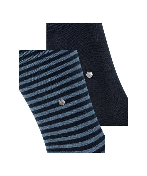 Burlington Sock Everyday Stripe 2-pack | Blue