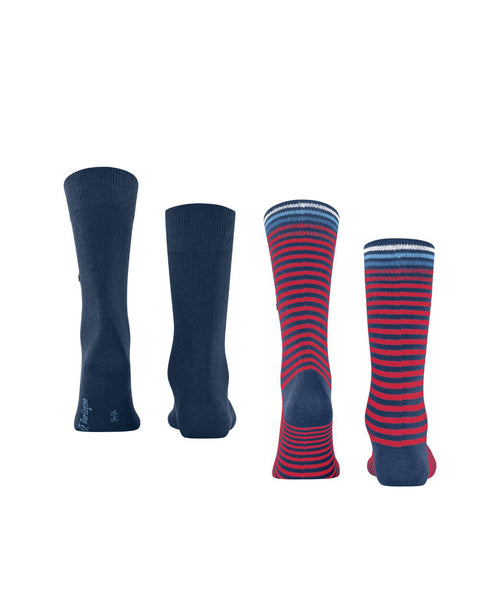 Burlington Sock Everyday Stripe 2-pack | Blue