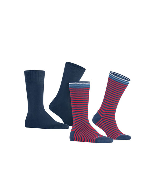 Burlington Sock Everyday Stripe 2-pack | Blue