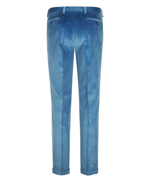 Corduroy Pantalon Brede Rib | Blauw