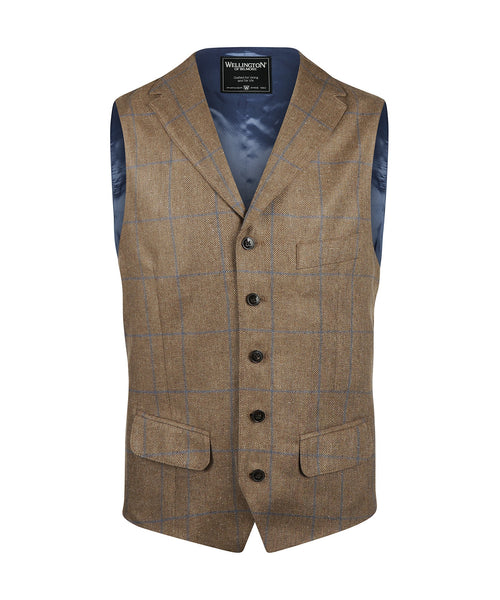 Wellington Gilet 100% Silk | Brown