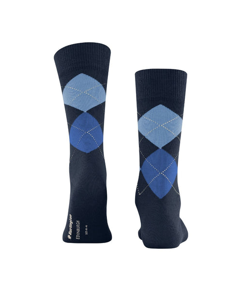 Burlington Edinburgh Heren Sokken | Blauw