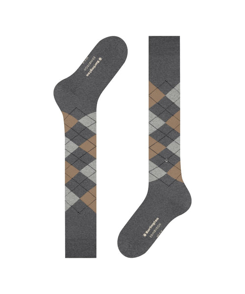 Burlington Edinburgh Men's Knee Socks | Grey