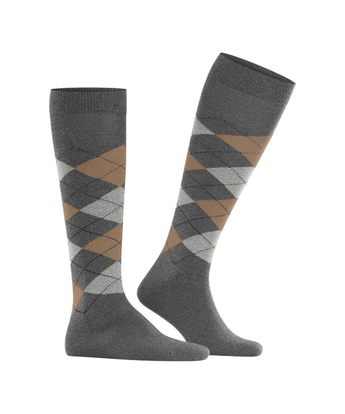 Burlington Edinburgh Men's Knee Socks | Grey