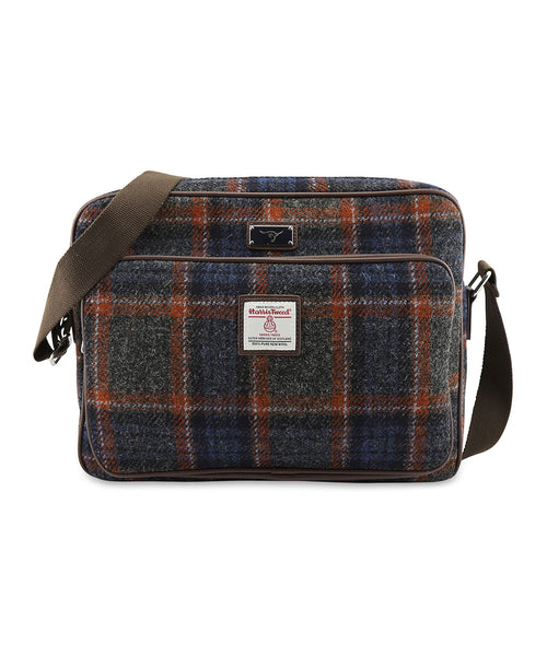 Harris Tweed Messenger Bag | Blue