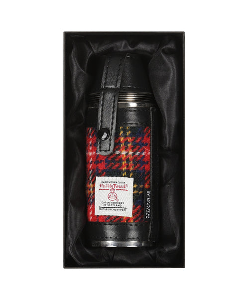 Harris Tweed Hunting Flask | Red