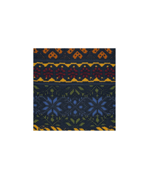 Burlington Country Fair Isle sock | Blue