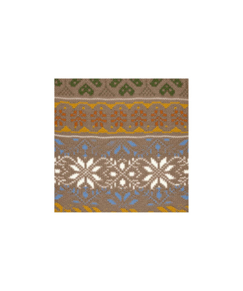 Burlington Country Fair Isle sock | Brown