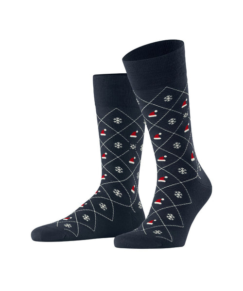 Burlington X-Mas Argyle sock | Blue