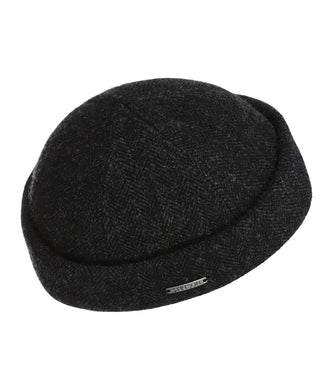 Stetson Docker Wool Herringbone | Zwart