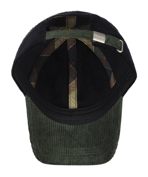 Barbour corduroy Baseball Cap Angus | Navy Blue