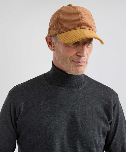 Barbour corduroy Baseball Cap Angus | Brown