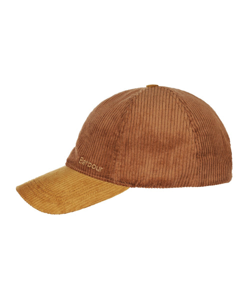 Barbour corduroy Baseball Cap Angus | Brown