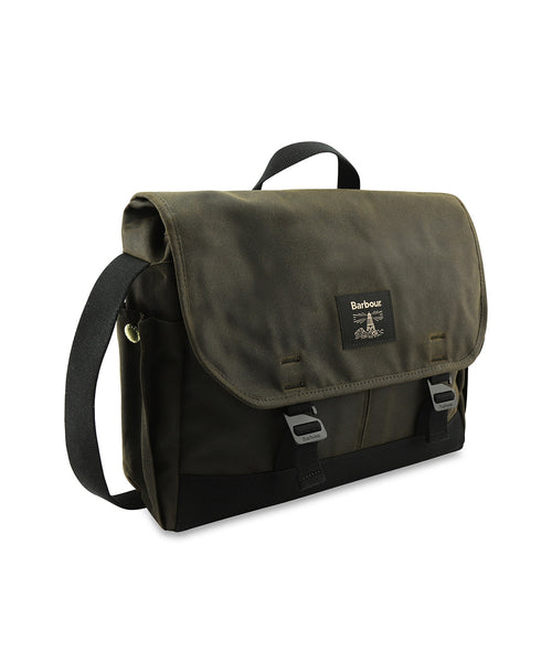 Barbour Field Wax Messenger | Groen