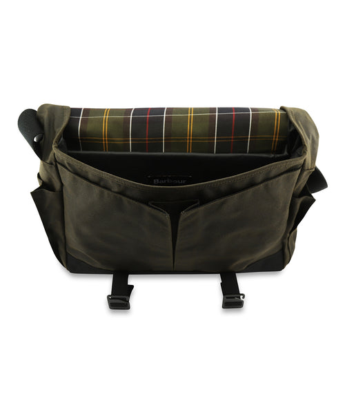 Barbour Field Wax Messenger | Groen