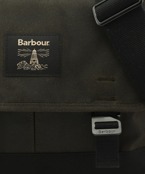 Barbour Field Wax Messenger | Groen