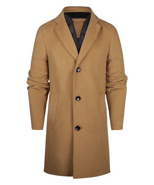 Long Coat Wool Mix | Brown