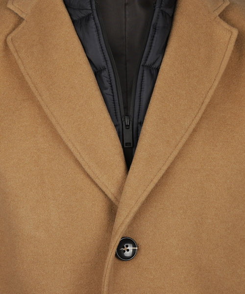 Long Coat Wool Mix | Brown