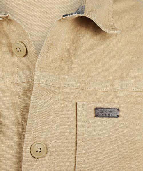 Barbour Lingfield Canvas Overshirt | Beige