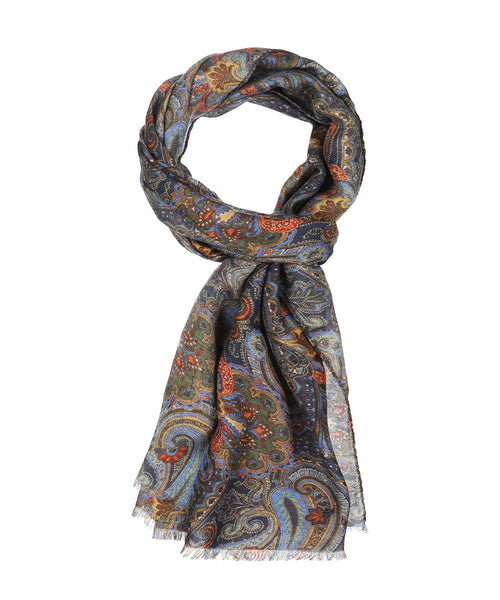 Scarf Wool/Cashmere/Silk | Blue